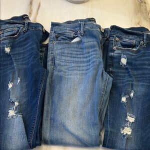 Stylish Distressed Blue Jeans